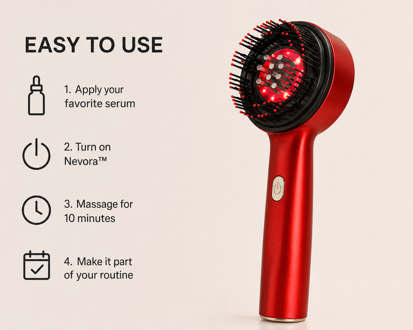 Nevora™ Red Light Scalp Massager
