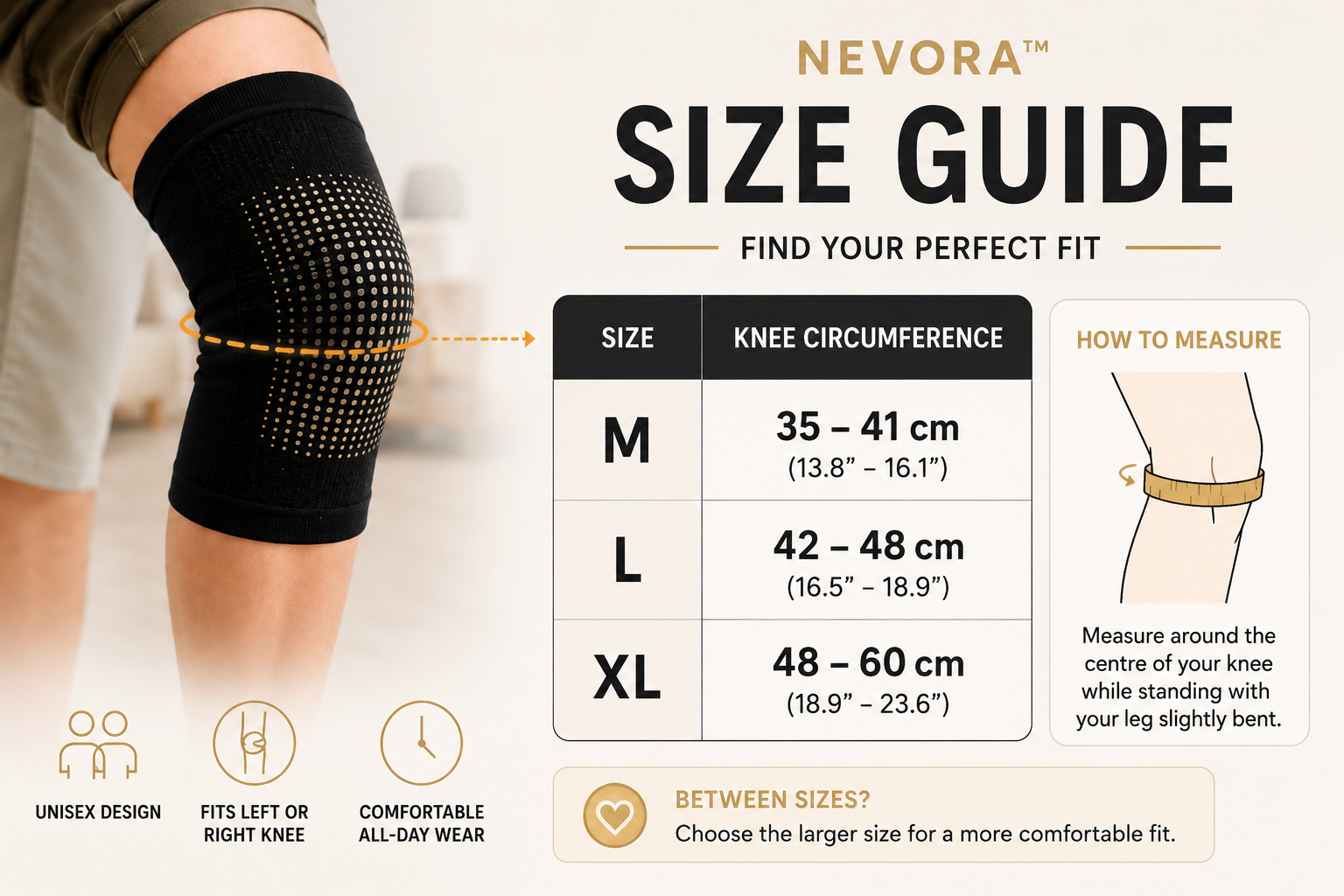 Nevora™ ThermaKnee Self-Heating Knee Sleeves